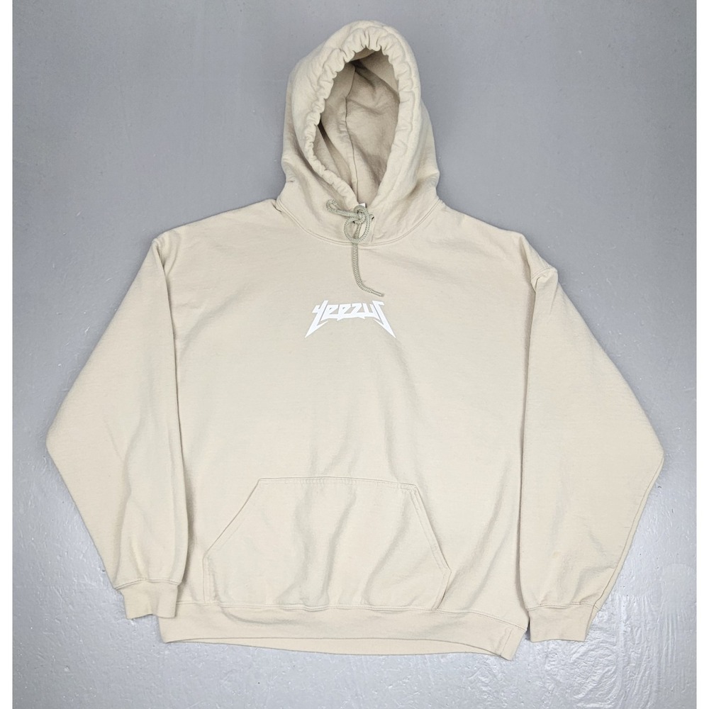 YEEZUS Hoodie Mens XL Kanye West Tan Sweatshirt Hip-Hop Yeezy Rap